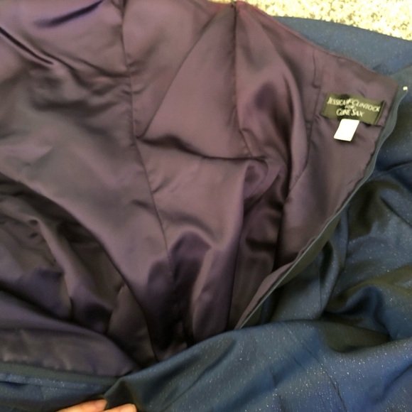 Jessica McClintox For Gunne Sax Sparkly Strapless Prom Dress - Picture 15 of 16